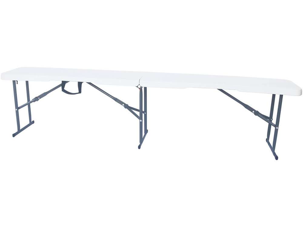 Banc pliant en métal "Foldy" - 183 x 29 x 42 cm - Blanc