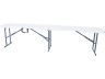 Banc pliant en métal "Foldy" - 183 x 29 x 42 cm - Blanc
