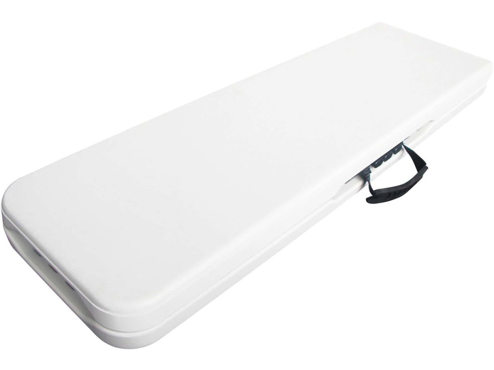 Banc pliant en métal "Foldy" - 183 x 29 x 42 cm - Blanc