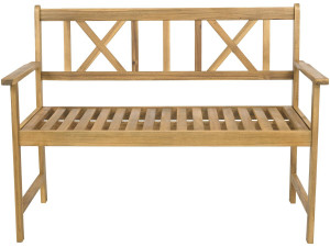 Banc de jardin en bois 120 cm "Surabaya" - 2 places - Marron