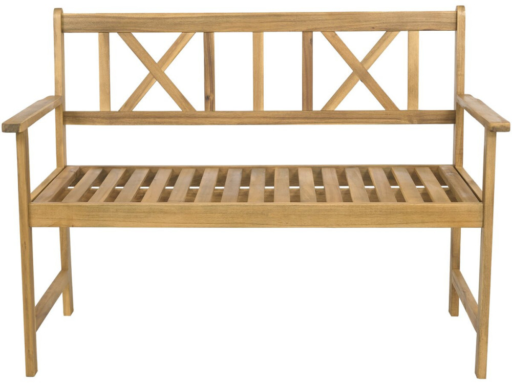 Banc de jardin en bois 120 cm "Surabaya" - 2 places - Marron