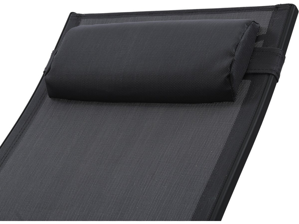 Lot de 2 bains de soleil en aluminium Beauty "Phoenix" - Noir