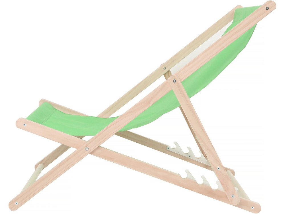 Lot de 2 transats en bois "Chilienne" - 107 x 56.5 x 81 cm - Vert