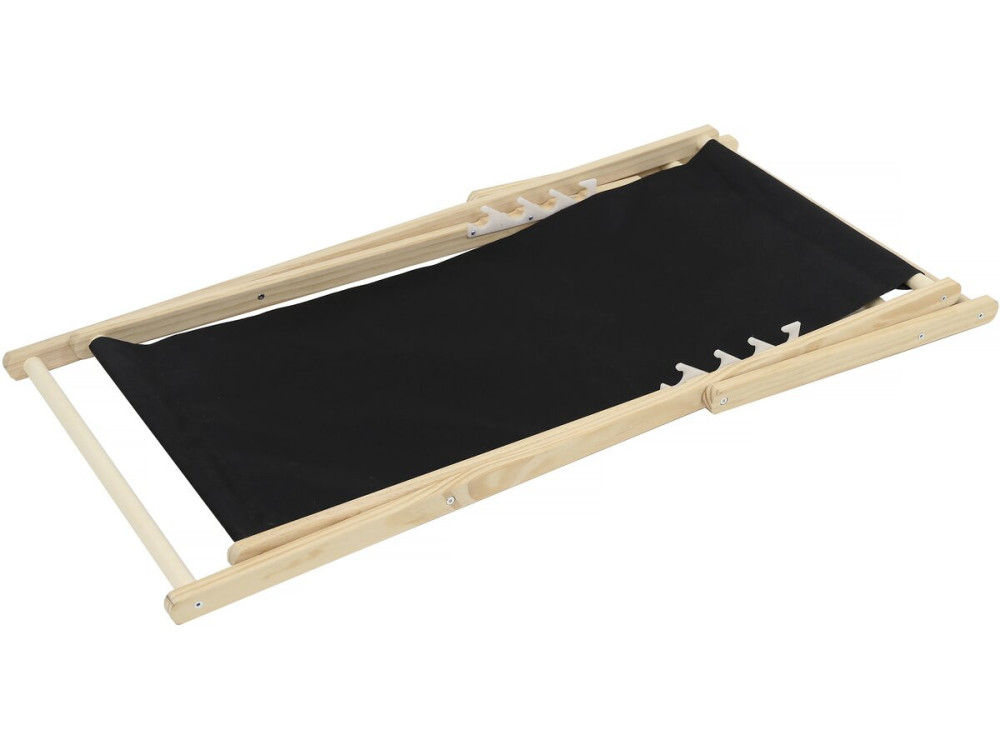 Lot de 2 transat en bois "Chilienne" - 107 x 56.5 x 81 cm - Noir