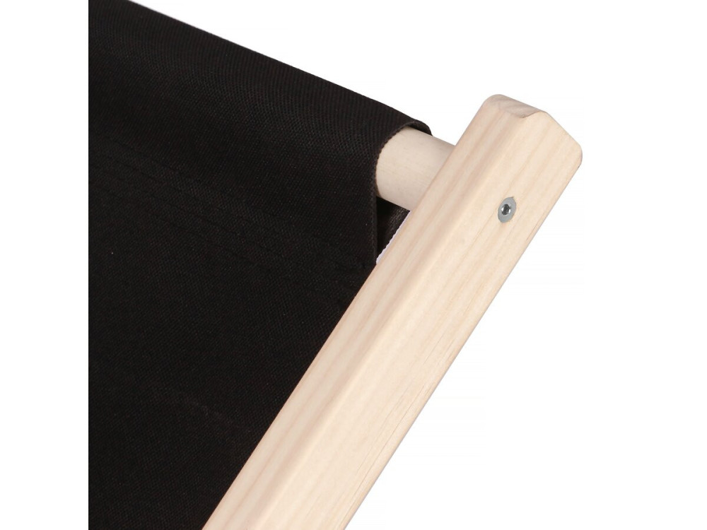 Lot de 2 transat en bois "Chilienne" - 107 x 56.5 x 81 cm - Noir