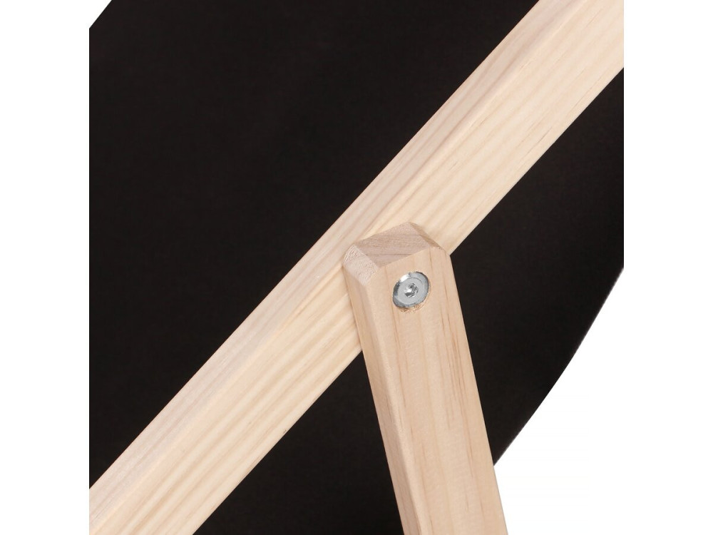 Lot de 2 transat en bois "Chilienne" - 107 x 56.5 x 81 cm - Noir