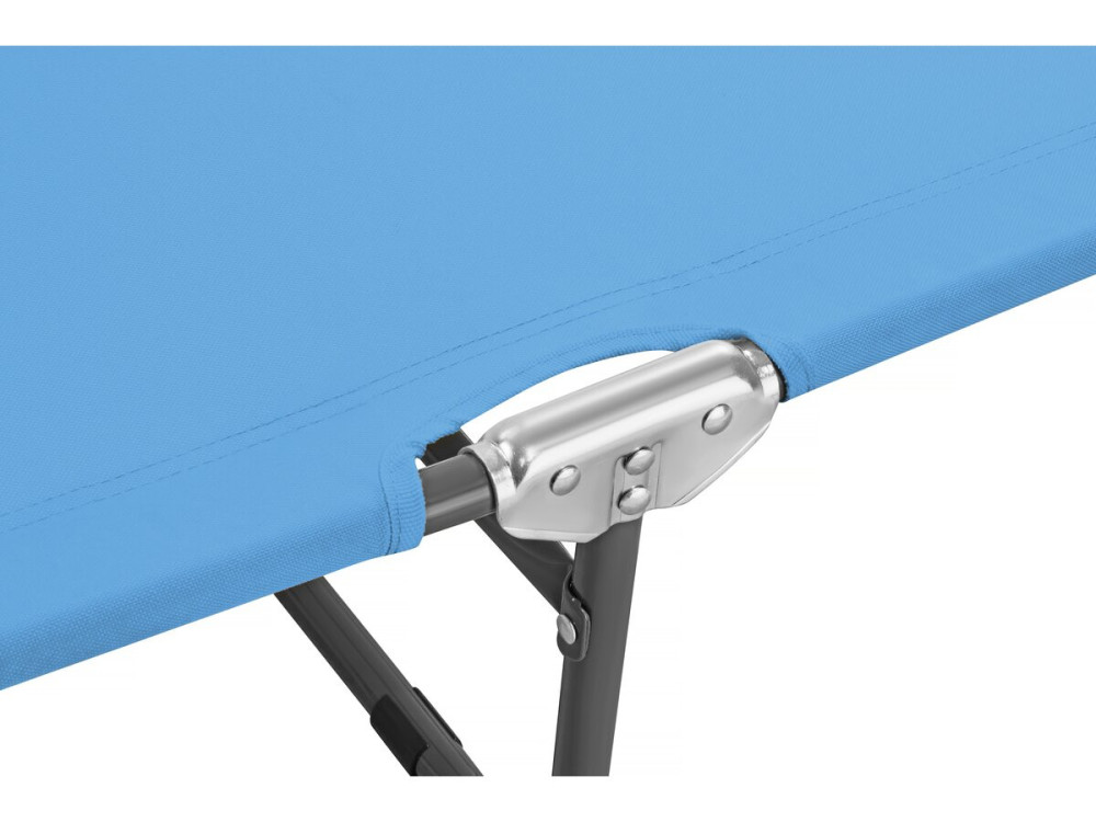 Lot de 2 bains de soleil pliable "Lazy" - Avec pare soleil - Bleu