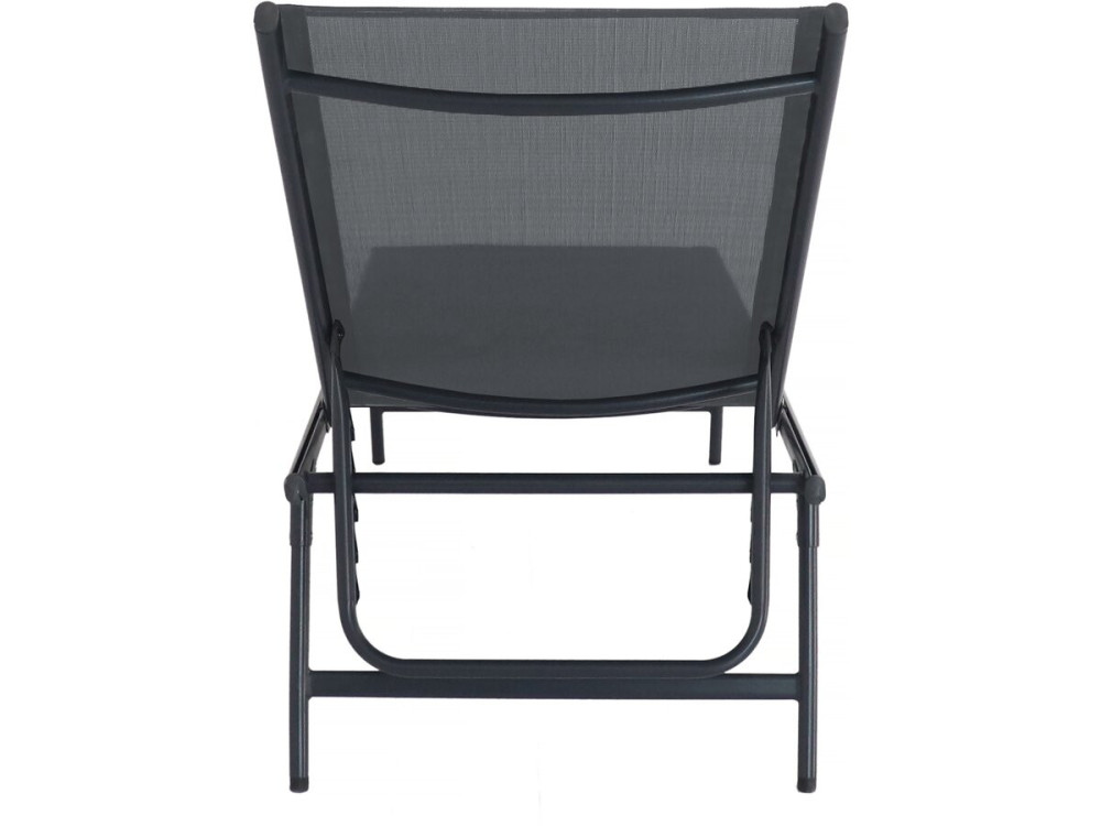 Lot de 2 bains de soleil en métal "Sublima" - 180 x 54 x 104 cm - Anthracite