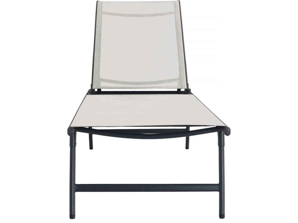 Lot de 2 bains de soleil en métal "Sublima" - 180 x 54 x 104 cm - Beige