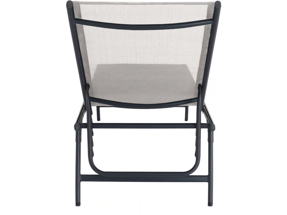 Lot de 2 bains de soleil en métal "Sublima" - 180 x 54 x 104 cm - Beige