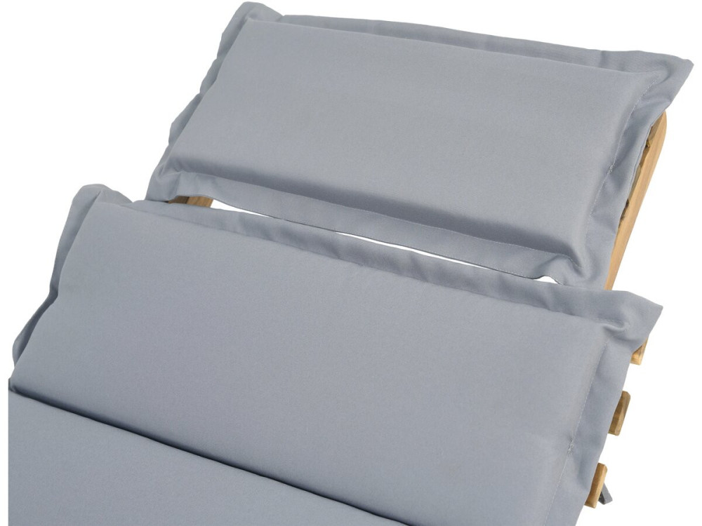 Bain de soleil en bois avec coussins inclus "Jakarta" - Gris