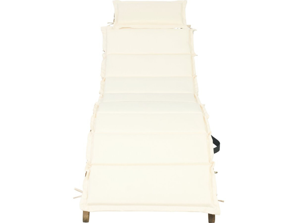 Bain de soleil en bois avec coussins inclus "Jakarta" - Beige