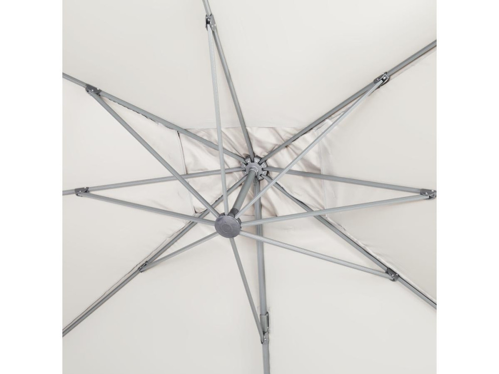 Parasol jardin déporté alu "Sun 4" 3 x 4 m - Ecru