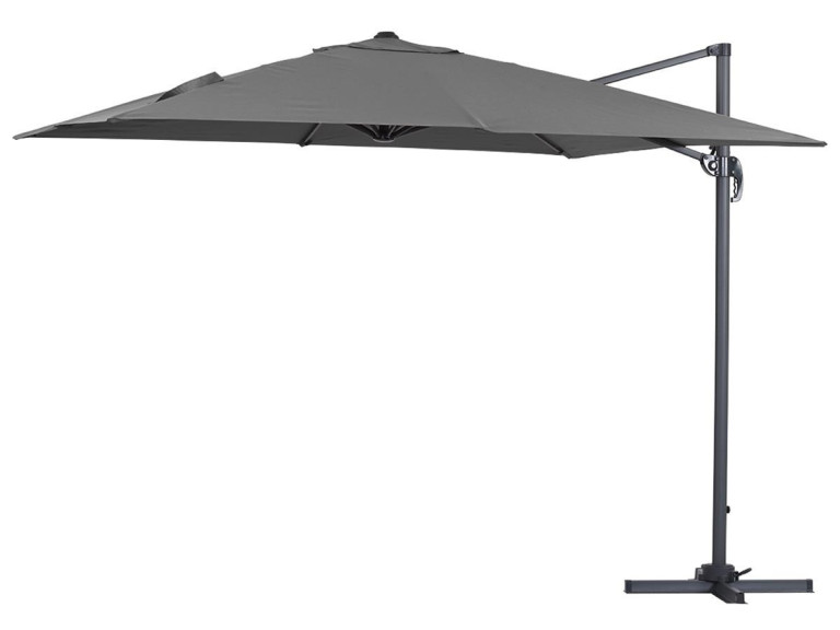 Parasol jardin déporté "Sun 3" - 3 x 3 m - Gris
