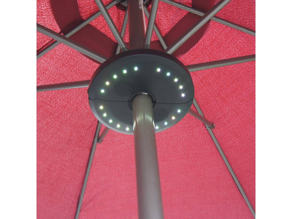 Eclairage de jardin "Umbrella" pour parasol - Enceinte arceau