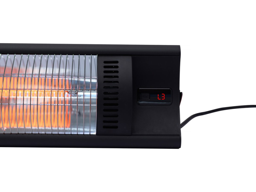 Chauffage électrique radiant en fibre de carbone "Bola" - 2000W - Noir