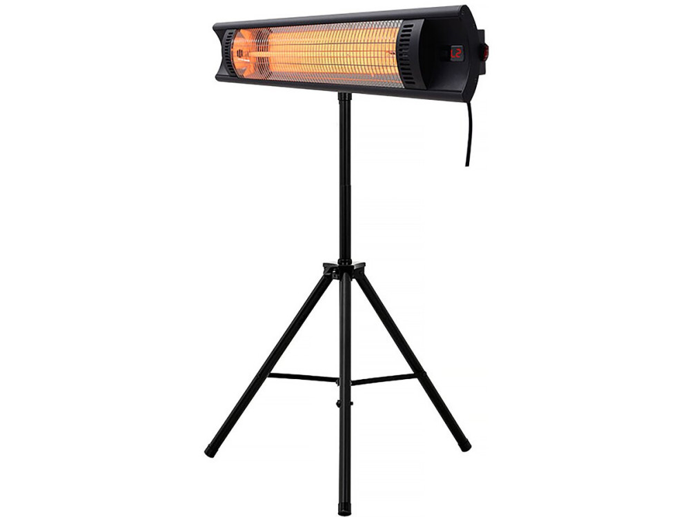 Chauffage électrique radiant en fibre de carbone "Bola" - 2000W - Noir