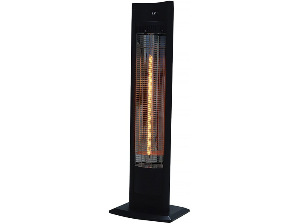 Chauffage électrique radiant "Tornado" - 2000W - Noir