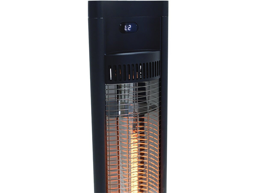 Chauffage électrique radiant "Tornado" - 2000W - Noir
