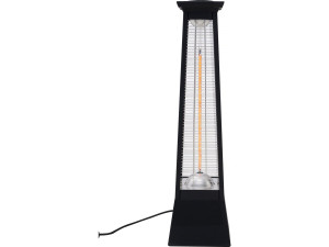 Chauffage électrique radiant en fibre de carbone "Volcano" - 2000W - Noir
