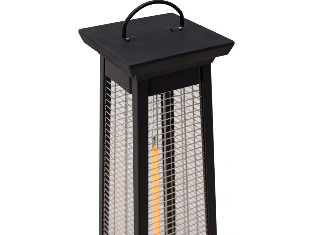 Chauffage électrique radiant en fibre de carbone "Volcano" - 2000W - Noir