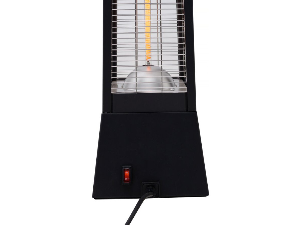 Chauffage électrique radiant en fibre de carbone "Volcano" - 2000W - Noir