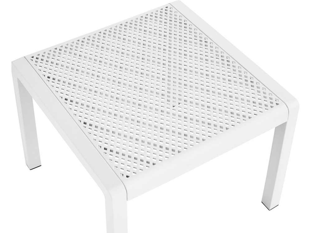 Lot de 2 fauteuils de jardin avec table basse "Soléna" - Blanc