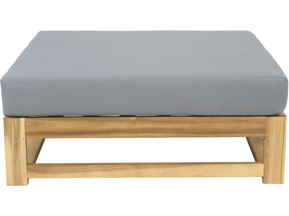 Salon de jardin en bois d'acacia avec coussins "Bellingham" - 5 places - Gris