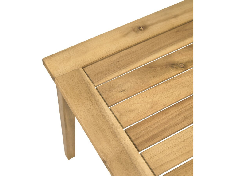 Salon de jardin en bois d'acacia avec coussins "Presley" - 4 places - Beige