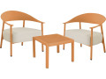 Salon de jardin en métal et plastique "Céora" - 2 places - Orange - Orange