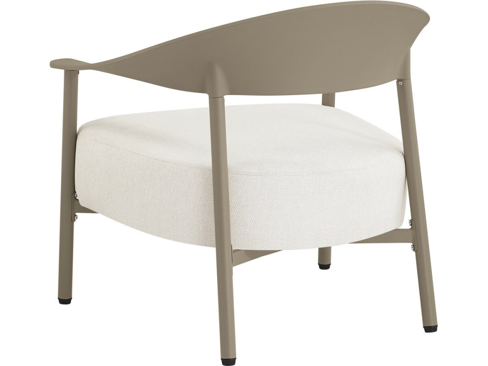 Salon de jardin en métal et plastique "Céora" - 4 places - Taupe