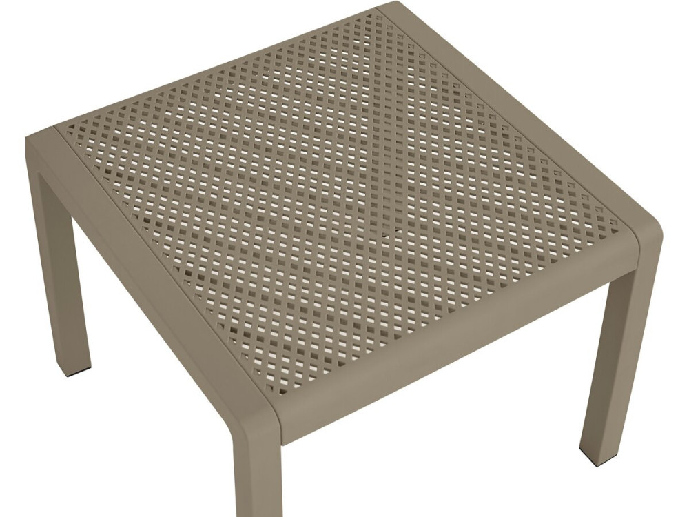 Salon de jardin en métal et plastique "Céora" - 4 places - Taupe