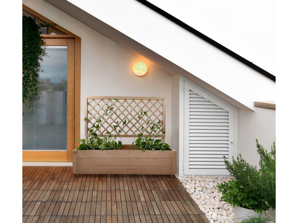 Jardinière en bois "Orpin" avec treillis - 98 x 34 x 104 cm