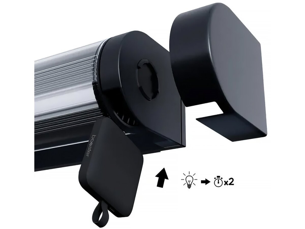 Applique solaire et rechargeable Booster " Loma "  150 à 900 Lumen - Noir