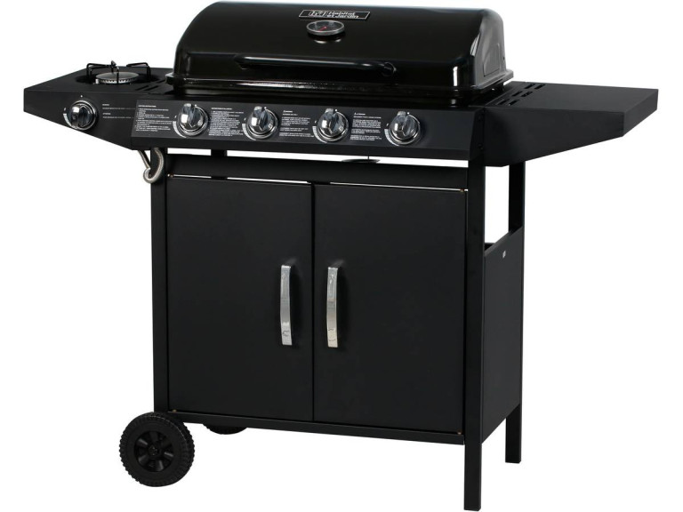 Barbecue gaz "Festa 5" - 5 brûleurs dont 1 latéral - 12.9 Kw- Noir