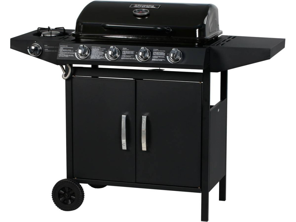 Barbecue gaz "Festa 5" - 5 brûleurs dont 1 latéral - 12.9 Kw- Noir