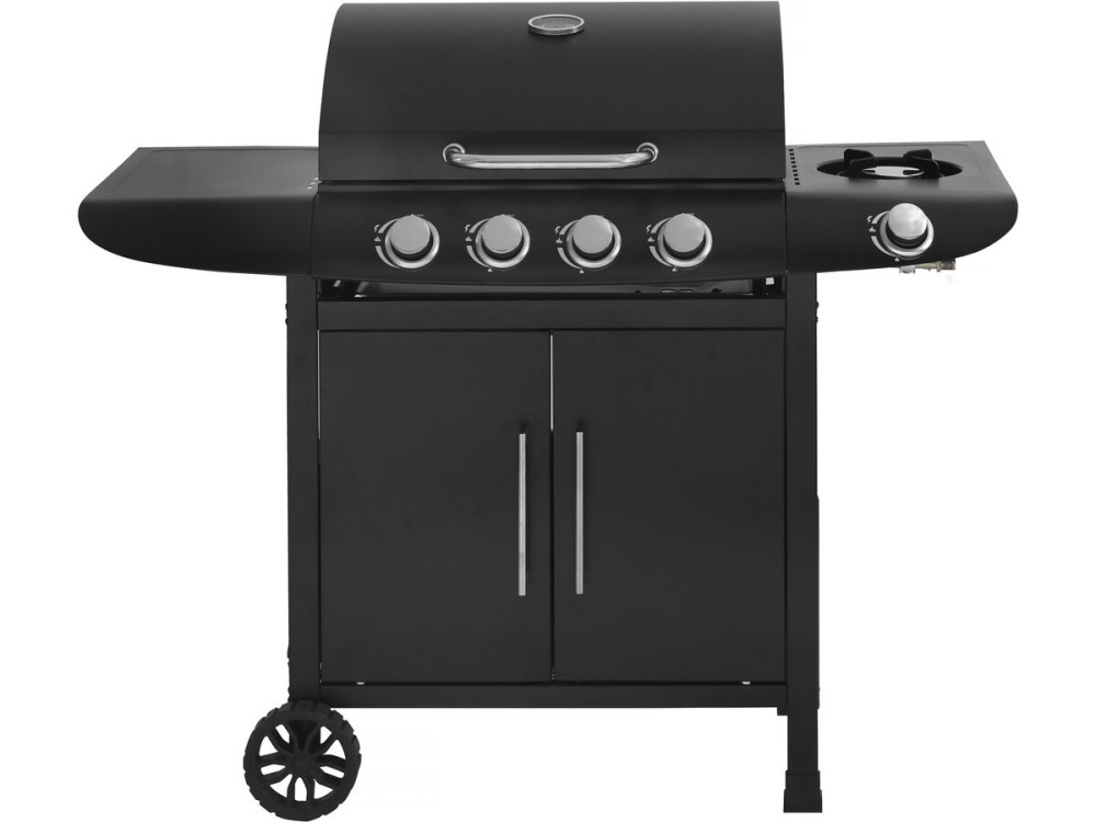 Barbecue gaz "Feria 5" - 5 brûleurs dont 1 latéral - 14,5 kw - Noir