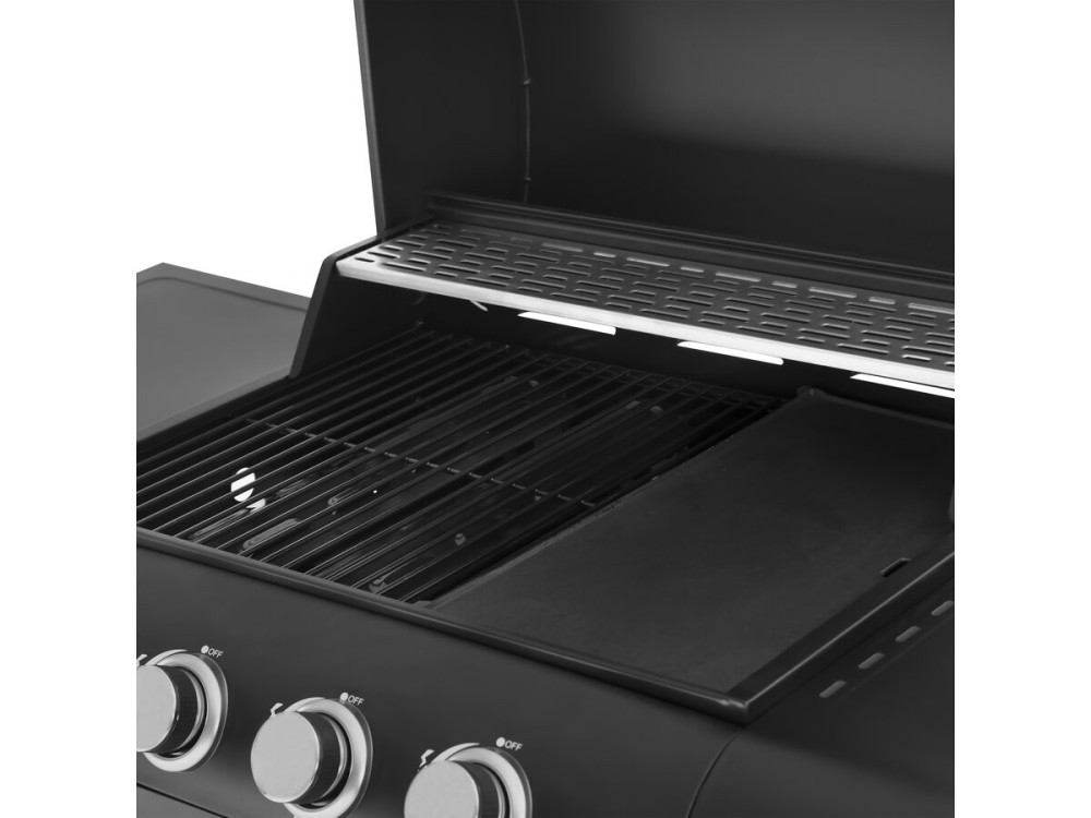 Barbecue gaz "Feria 5" - 5 brûleurs dont 1 latéral - 14,5 kw - Noir