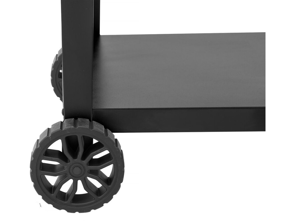 Desserte de barbecue en métal "Gelia" - 117 x 59 x 80 cm - Noir