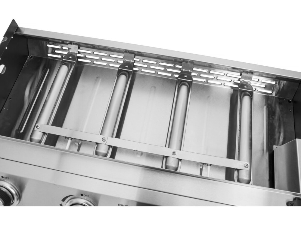 Plancha à gaz avec 4 brûleurs en métal "Jolly" - 10 Kw - Gris