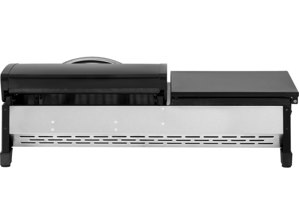 Plancha gaz avec couvercle "Rasio" - 7.5 KW - 3 brûleurs - Noir