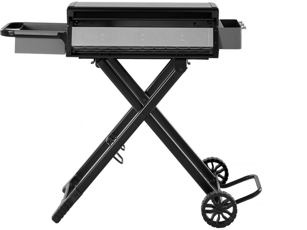 Plancha à gaz avec chariot pliable et portable "Firo" - 7,5 kw - Noir