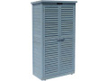 Armoire de jardin "Space" - 87 x 46.5 x 160 cm - Anthracite - Bleu Ciel