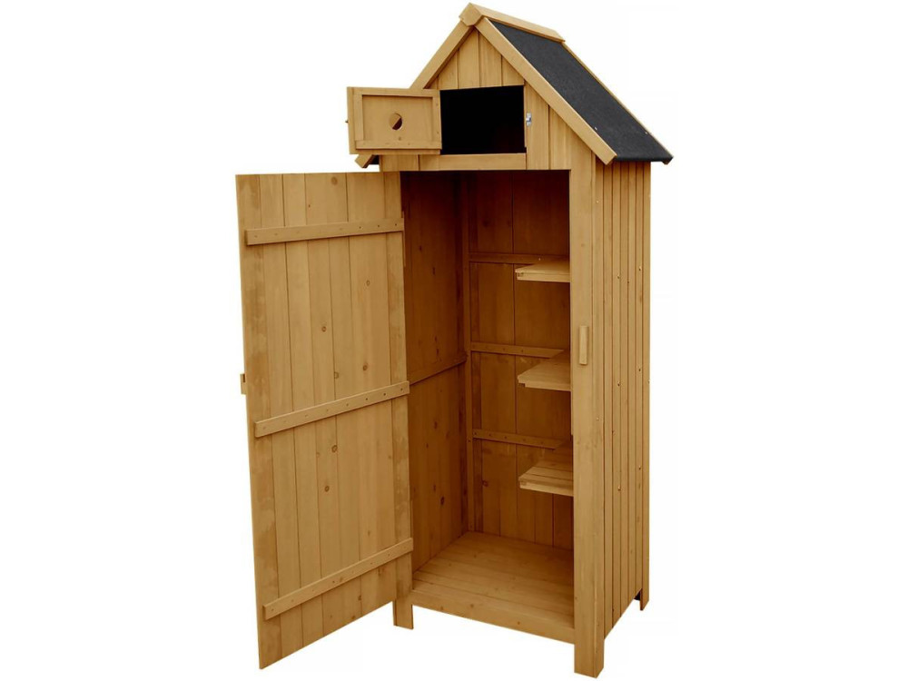 Armoire de jardin "Cabanon" - 77 x 54.5 x 179 cm - Marron