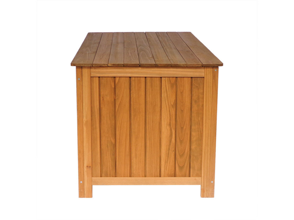 Coffre de jardin en bois "Macao" - 130 x 64 x 60 cm - Marron