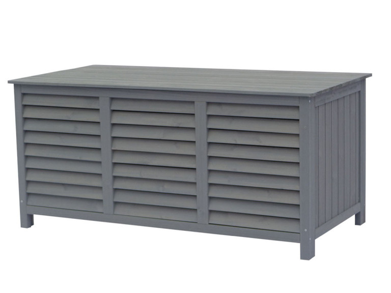 Coffre de jardin en bois "Macao" - 130 x 64 x 60 cm - Anthracite