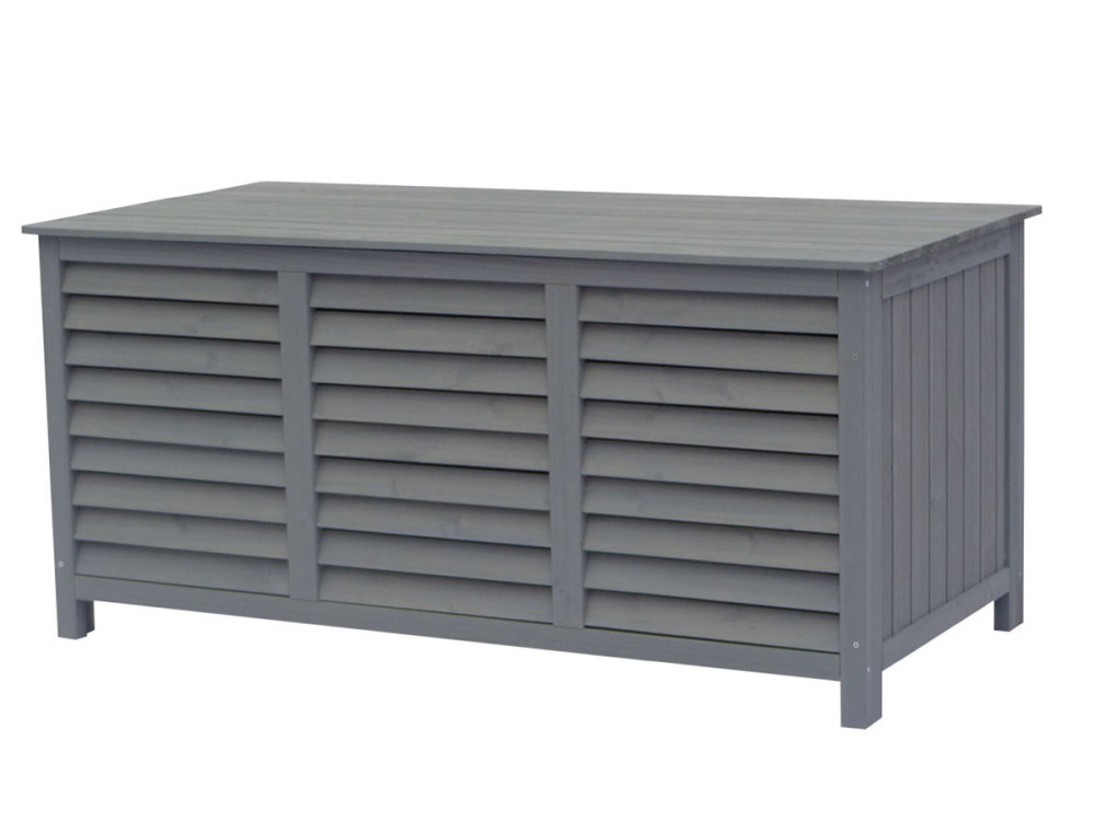 Coffre de jardin en bois "Macao" - 130 x 64 x 60 cm - Anthracite