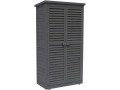 Armoire de jardin "Space" - 87 x 46.5 x 160 cm - Marron - Anthracite
