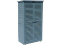Armoire de jardin "Space" - 87 x 46.5 x 160 cm - Marron - Bleu Ciel