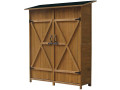 Armoire de jardin "Espacio" - 140 x 49 x 162 cm - Marron - Marron